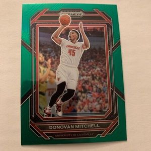 2023 Panini Prizm Draft Picks Donovan Mitchell Green Prizm #66 Louisville